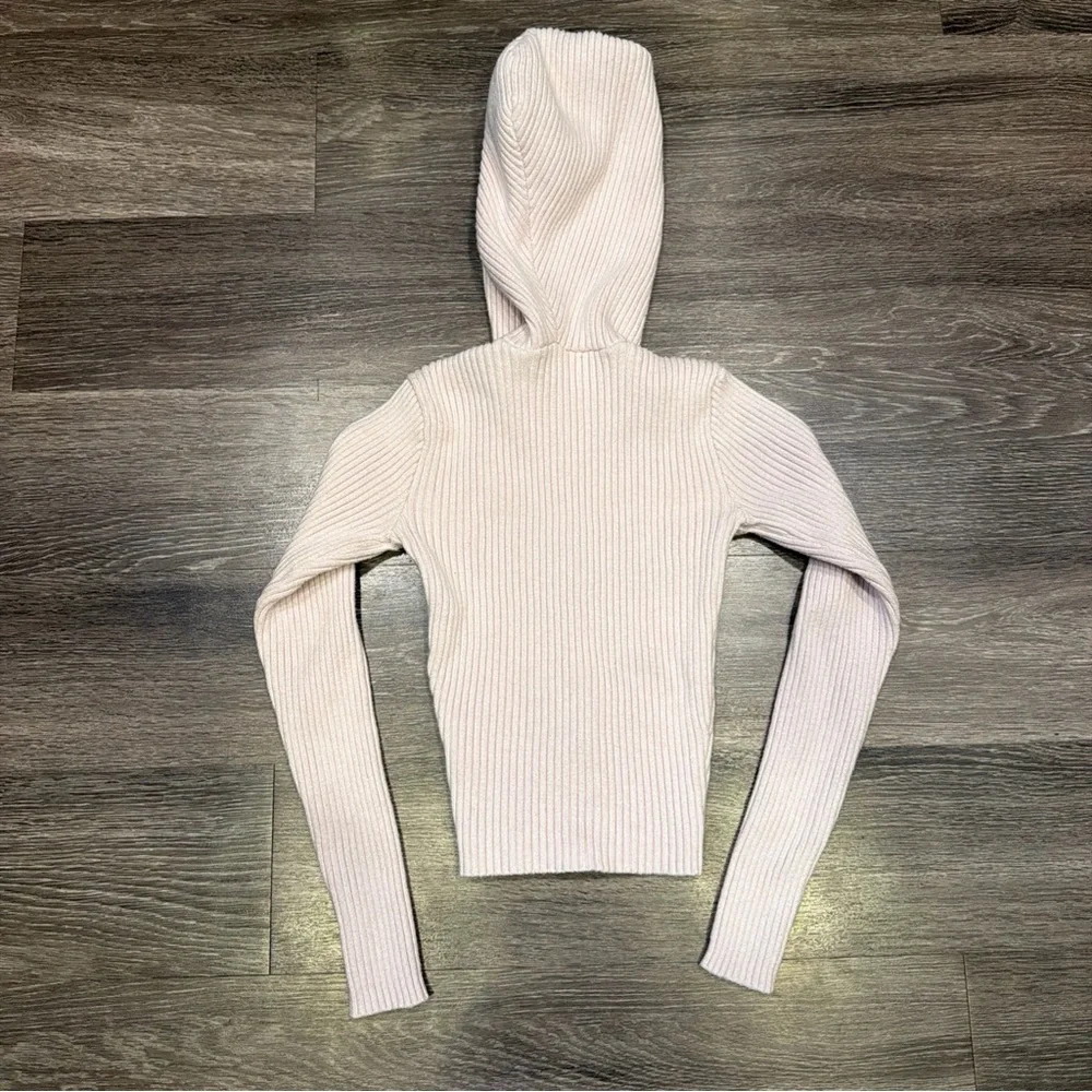 Frankies Bikinis Full Zip Hoodie Long Sleeve Light Pink Women’s Small - Picture 2 of 4